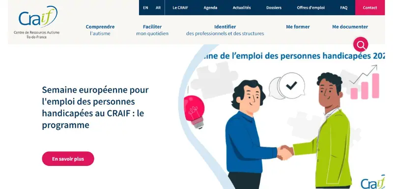 Page d'accueil de CRAIF.org